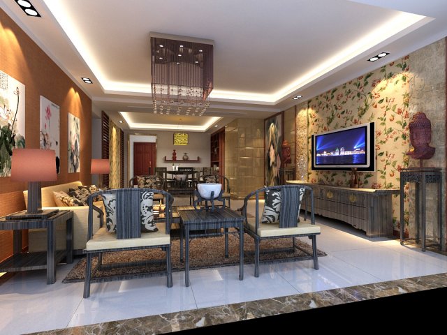 3d home 1070 3D Модель .c4d .max .obj .3ds .fbx .stl .blend 