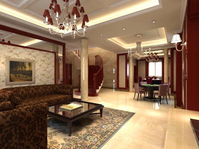 3d home 1381 3D Модель .c4d .max .obj .3ds .fbx .stl .blend 