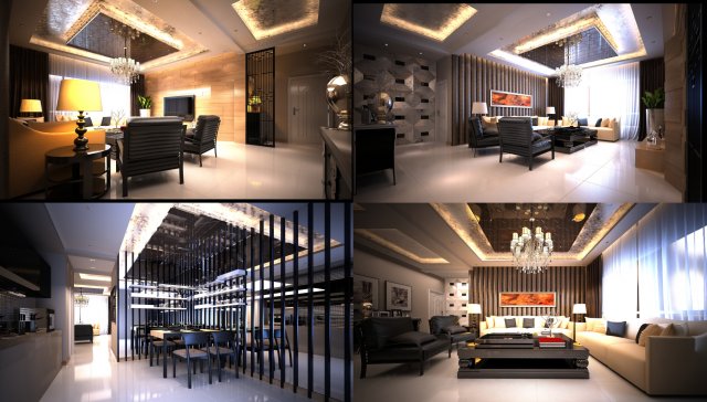 3d home 1395 3D Model .c4d .max .obj .3ds .fbx .stl .blend 