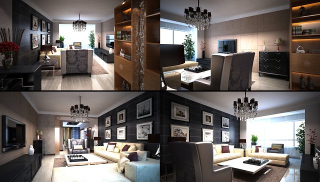 3d home 1398 3D Модель .c4d .max .obj .3ds .fbx .stl .blend 