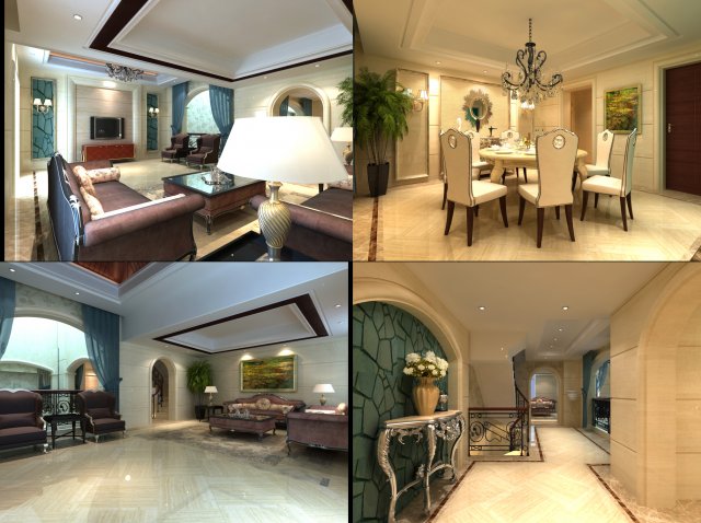 3d home 1429 3D Модель .c4d .max .obj .3ds .fbx .stl .blend 