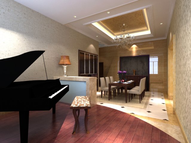 3d home 1450 3D Модель .c4d .max .obj .3ds .fbx .stl .blend 
