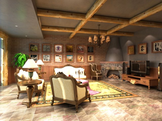3d home 1495 3D मॉडल .c4d .max .obj .3ds .fbx .stl .blend