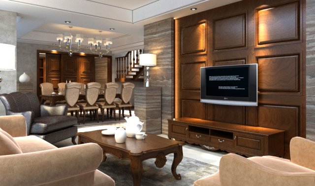 3d home 1517 3D Модель .c4d .max .obj .3ds .fbx .stl .blend