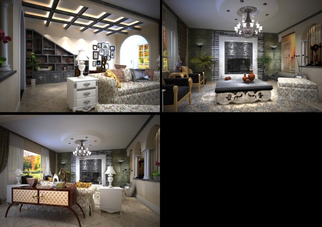 3d home 1522 3D मॉडल .c4d .max .obj .3ds .fbx .stl .blend 