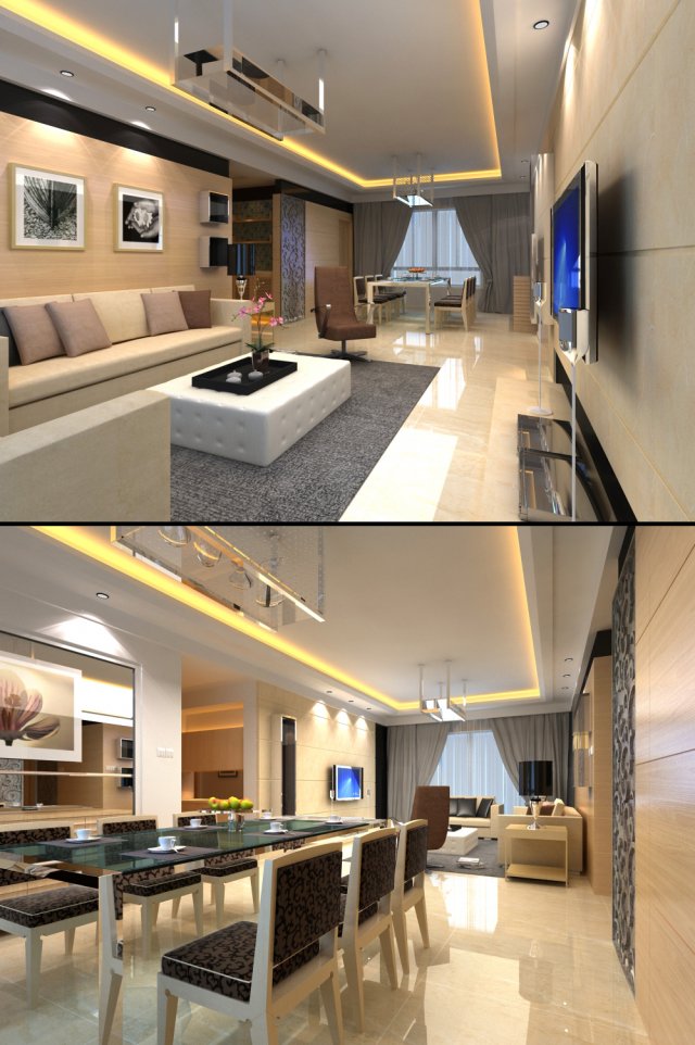 3d home 1539 3D Модель .c4d .max .obj .3ds .fbx .stl .blend 