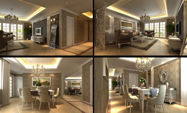 3d home 1545 Model 3D .c4d .max .obj .3ds .fbx .stl .blend 