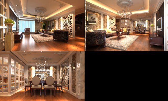 3d home 1551 3D Model .c4d .max .obj .3ds .fbx .stl .blend 