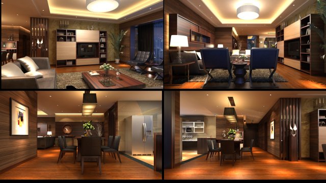 3d home 1558 3D 模型 .c4d .max .obj .3ds .fbx .stl .blend 