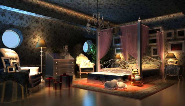 3d home 320 3D Model .c4d .max .obj .3ds .fbx .stl .blend 