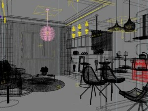 3d home 554 3D Model