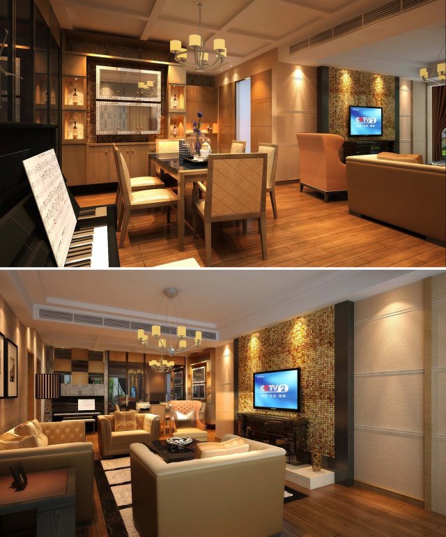 3d home 663 Model 3D .c4d .max .obj .3ds .fbx .stl .blend 