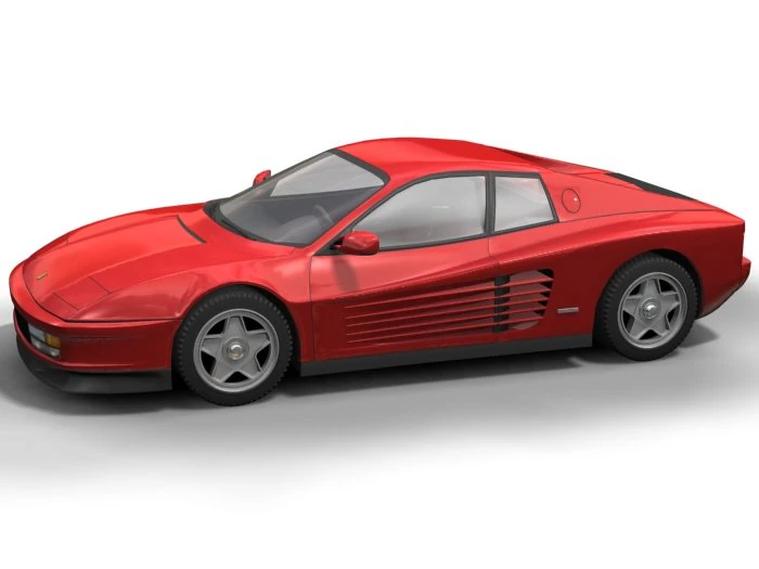 1984 ferrari testarossa 3D Model .c4d .max .obj .3ds .fbx .stl .blend