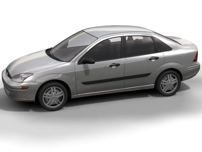 1998 ford focus sedan 3D Model .c4d .max .obj .3ds .fbx .stl .blend