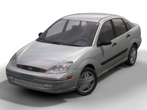 1998 ford focus sedan 3D 모델