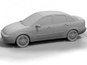 1998 ford focus sedan 3D 모델