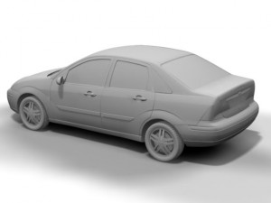 1998 ford focus sedan 3D 모델