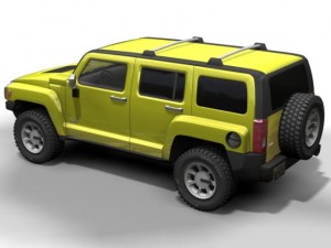 2006 hummer h3 3D 模型