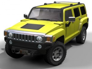 2006 hummer h3 3D 模型