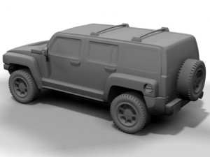 2006 hummer h3 3D 模型