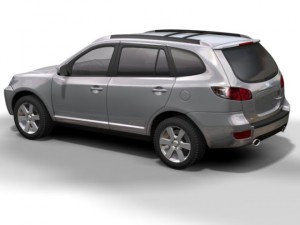 2007 hyundai santa fe 3D Model