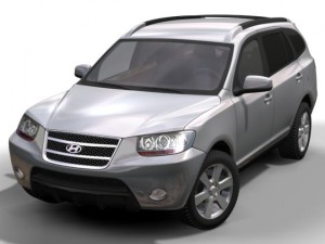 2007 hyundai santa fe 3D Model