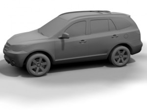 2007 hyundai santa fe 3D Model