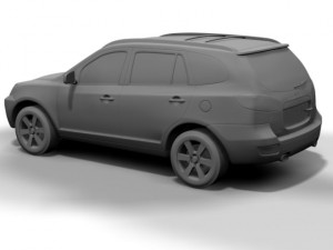 2007 hyundai santa fe 3D Model