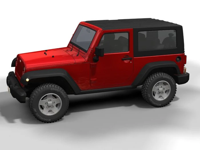 2007 jeep wrangler 3D Model .c4d .max .obj .3ds .fbx .stl .blend 