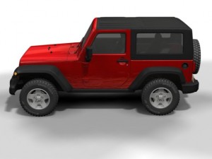 2007 jeep wrangler Modèle 3D
