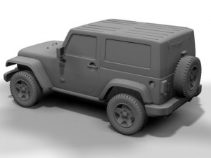 2007 jeep wrangler Modèle 3D