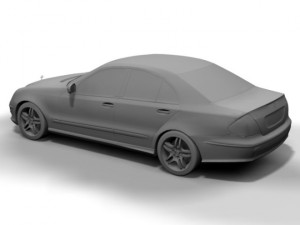 2003 mercedes e class 3D Модель