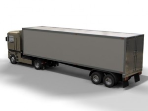 renault  magnum with trailer and tank trailer 3D Model
