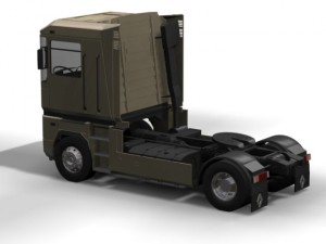 renault  magnum with trailer and tank trailer 3D Model