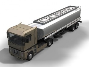renault  magnum with trailer and tank trailer 3D Model