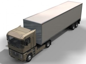 renault  magnum with trailer and tank trailer 3D Model