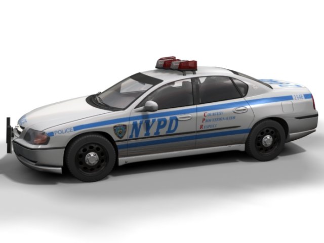 nypd chevrolet impala 3D Model .c4d .max .obj .3ds .fbx .stl .blend 