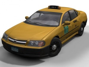 ny taxi chevrolet impala Modelo 3D
