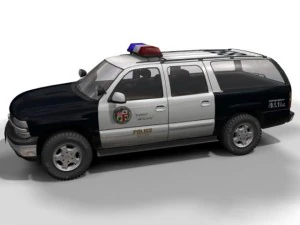 lapd chevrolet banlieue Modèle 3D