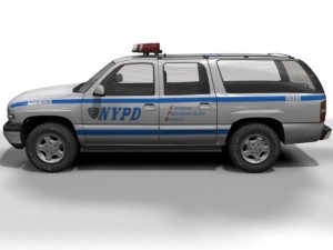 nypd chevrolet suburban 3D Модель