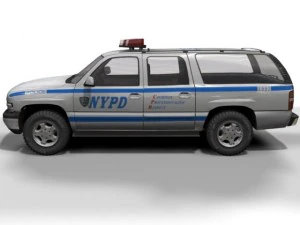nypd chevrolet suburban 3D Model