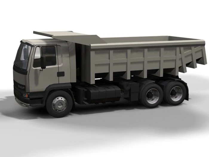 daf dump truck 3D Model .c4d .max .obj .3ds .fbx .stl .blend 