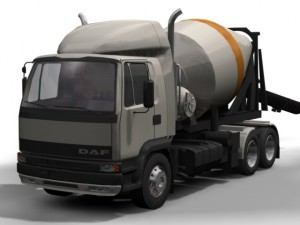 daf cement mixer Modelo 3D