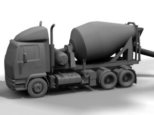 daf cement mixer Modelo 3D