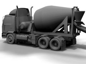 daf cement mixer Modelo 3D