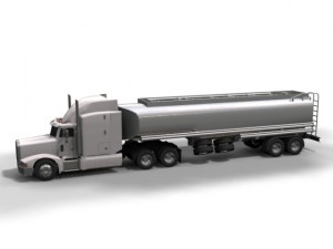 peterbilt with trailer and tank trailer 3D Model