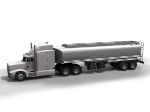 Peterbilt avec remorque et remorque-citerne Modèle 3D