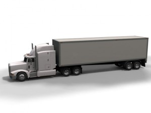 peterbilt with trailer and tank trailer Model 3D