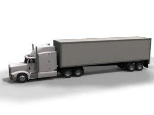 peterbilt with trailer and tank trailer 3D Model