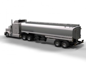 peterbilt with trailer and tank trailer Model 3D